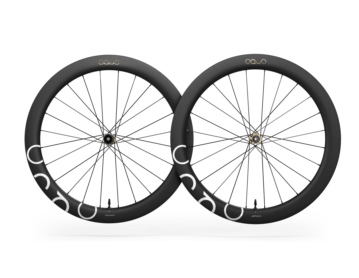 AAAZZZ999ジャンク品 カーボンホイール OQUO RP57 LTD OQUO RA57 LTD｜万能なエアロ57mmで巡航も登り返しも速くするホイール