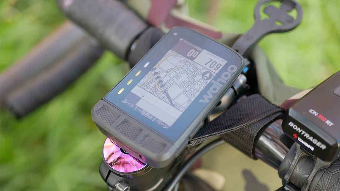 GPS機能付きのワフーのサイコンで地図を表示した画面