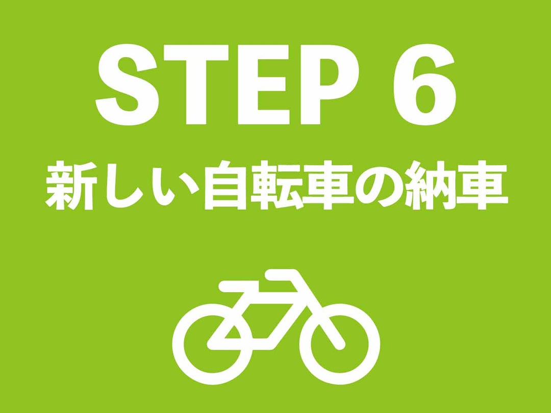 タイトル画像「Step 06 新しい自転車の納車」