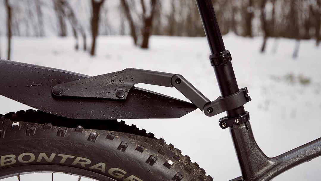 簡易式のリアフェンダー(後輪用泥除け)を取り付けたイメージ写真