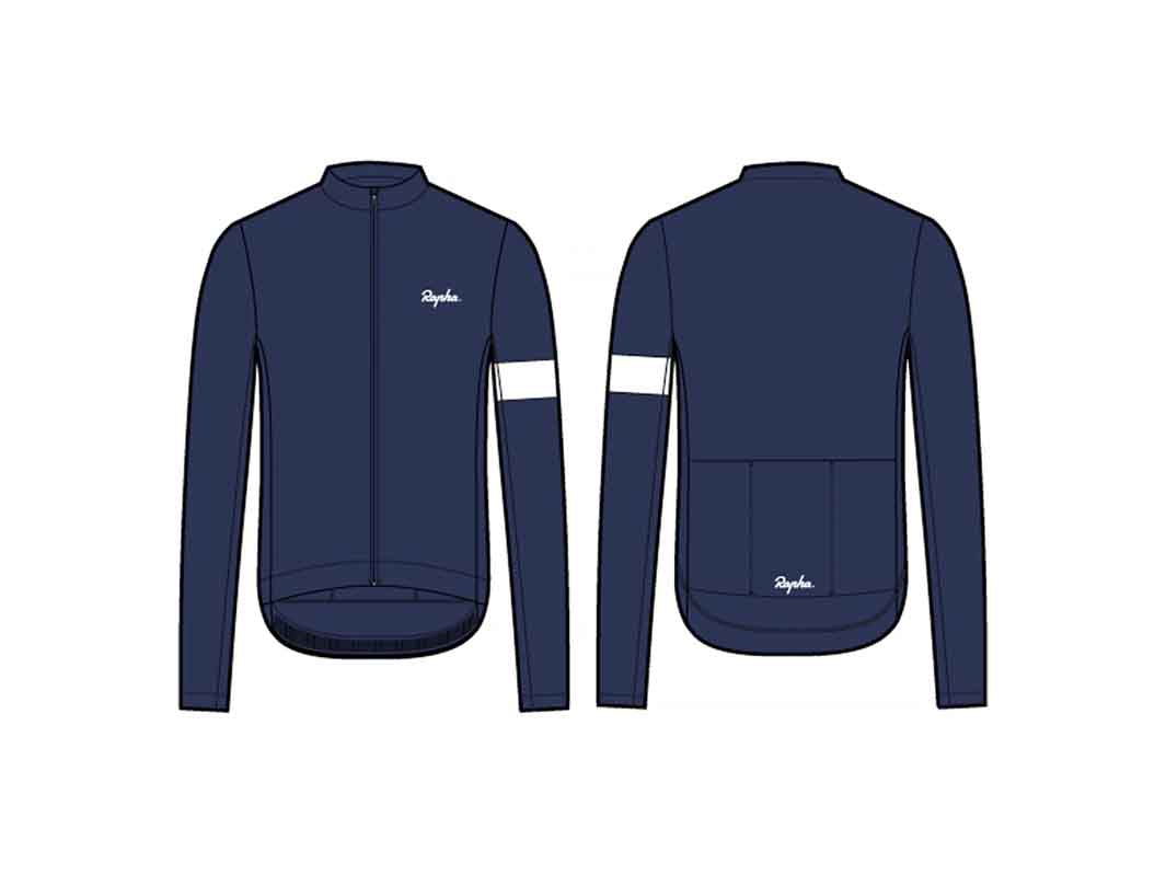 Rapha Core Thermal Long Sleeve Cycling Jersey(ラファ コア サーマル ロング スリーブ サイクリング ジャージ)のネイビーカラー