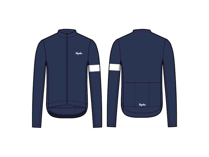 Rapha Core Thermal Long Sleeve Cycling Jersey(ラファ コア サーマル ロング スリーブ サイクリング ジャージ)のネイビーカラー