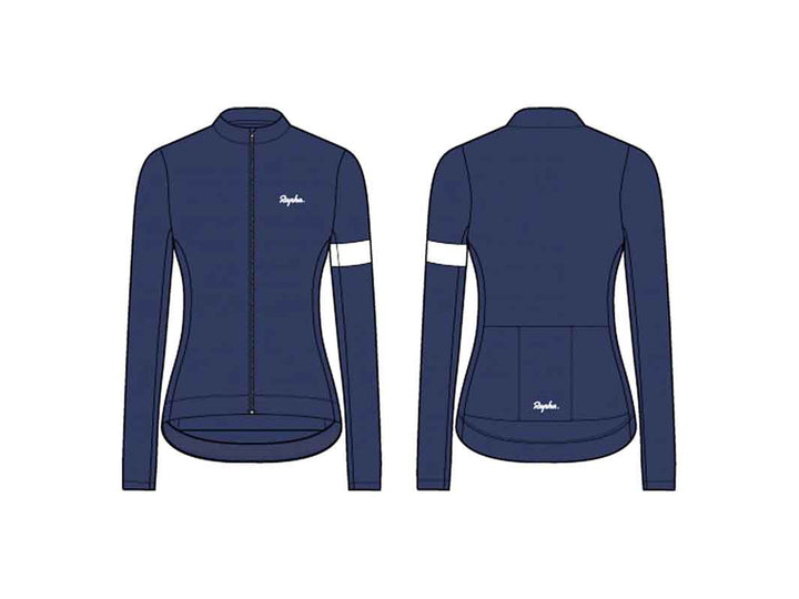 Rapha Core Thermal Long Sleeve women's Cycling Jersey women(ラファ コア サーマル ロング スリーブ ウィメンズ サイクリング ジャージ)のネイビーカラー