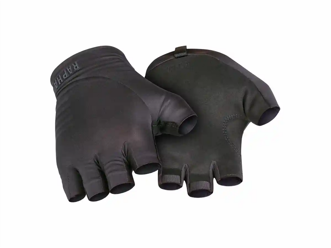 ラファ(Rapha)プロチーム サイクリング ミットのブラック右手の甲と左手の手のひ