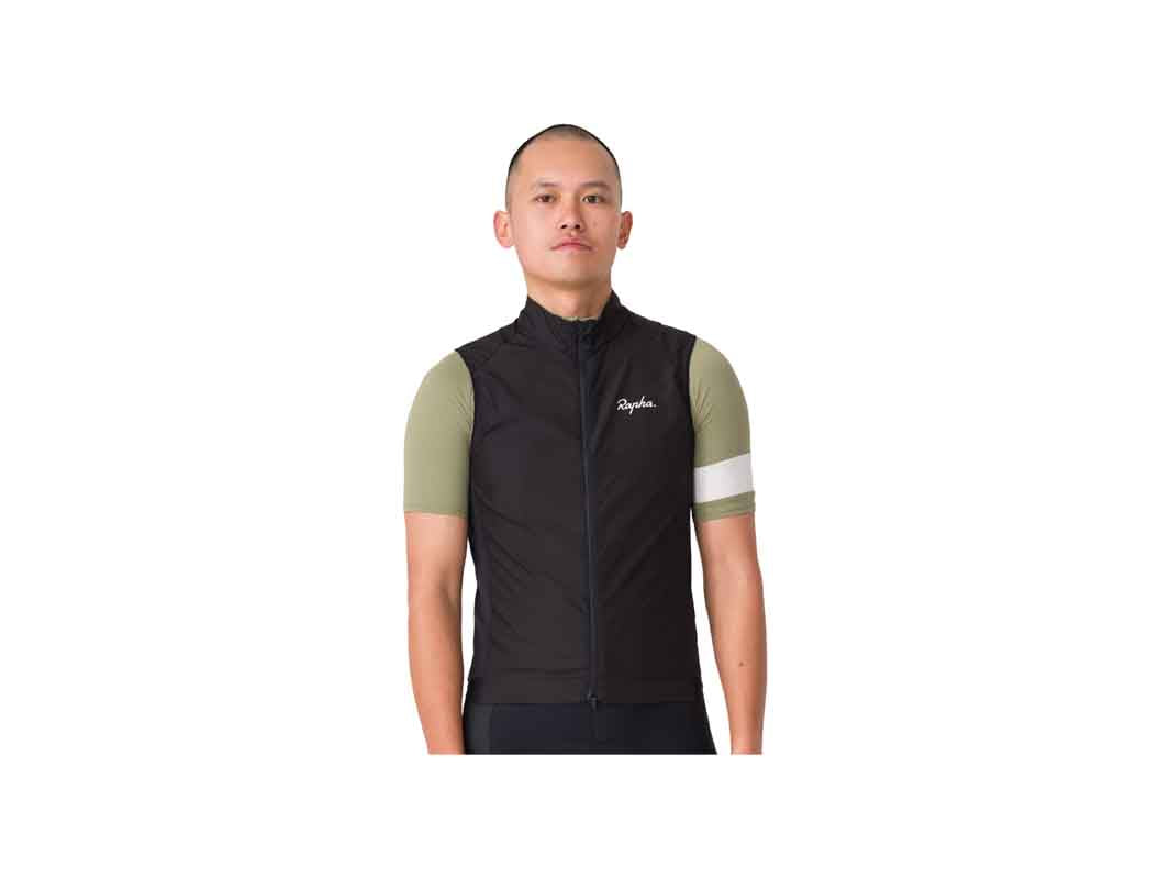 Rapha Core Cycling Gilet(ラファ コア サイクリング ジレ)BLACKの前面