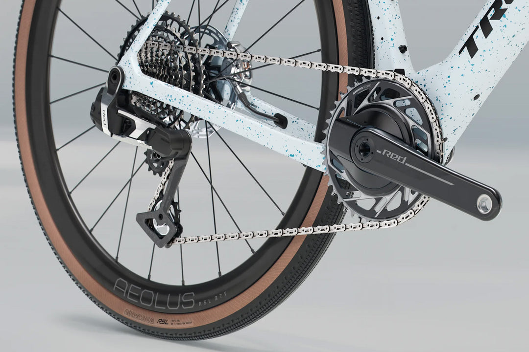 Checkmate SLR9 AXS(チェックメイトSLR9 AXS)のドライブトレイン Sram Red AXS を捉えた写真