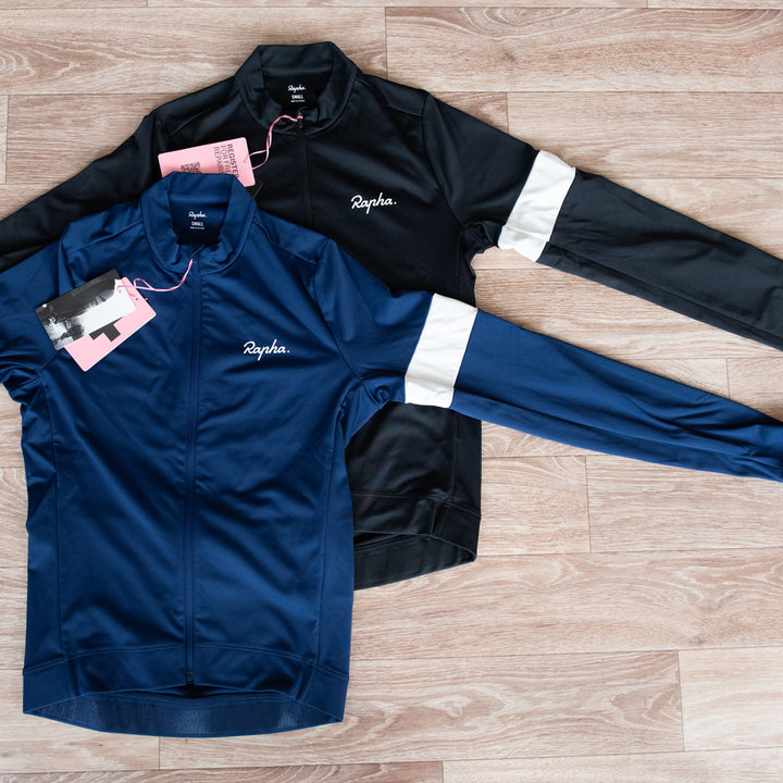 Rapha Core Thermal Long Sleeve Cycling Jersey(ラファ コア サーマル ロング スリーブ サイクリング ジャージ)ブラック と ネイビーカラー