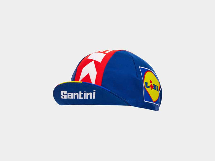 Santini Lidl-Trekチームレプリカキャップ ツバにSantiniロゴ