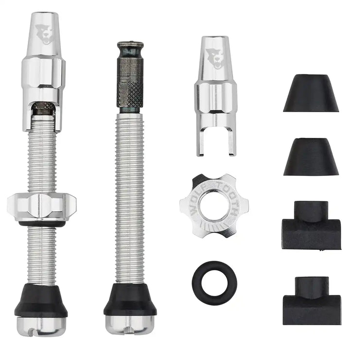 Wolf Tooth Tubeless Valve Stem Kit 44mm for Clik Valve (ウルフトゥース チューブレスバルブ クリックバルブ 44mm)シルバー