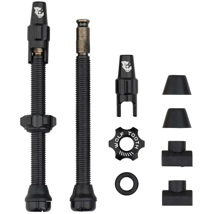 Wolf Tooth Tubeless Valve Stem Kit for Clik Valve 60mm(ウルフトゥース チューブレスバルブ60㎜ クリックバルブ)ブラック