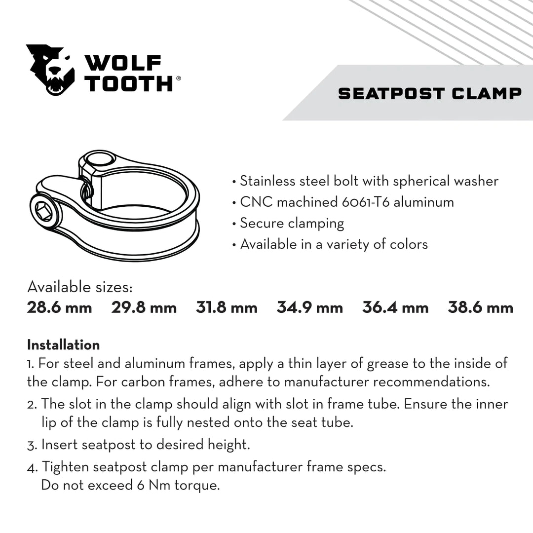 Wolf Tooth Seatpost Clamp(ウルフトゥース シートポストクランプ)