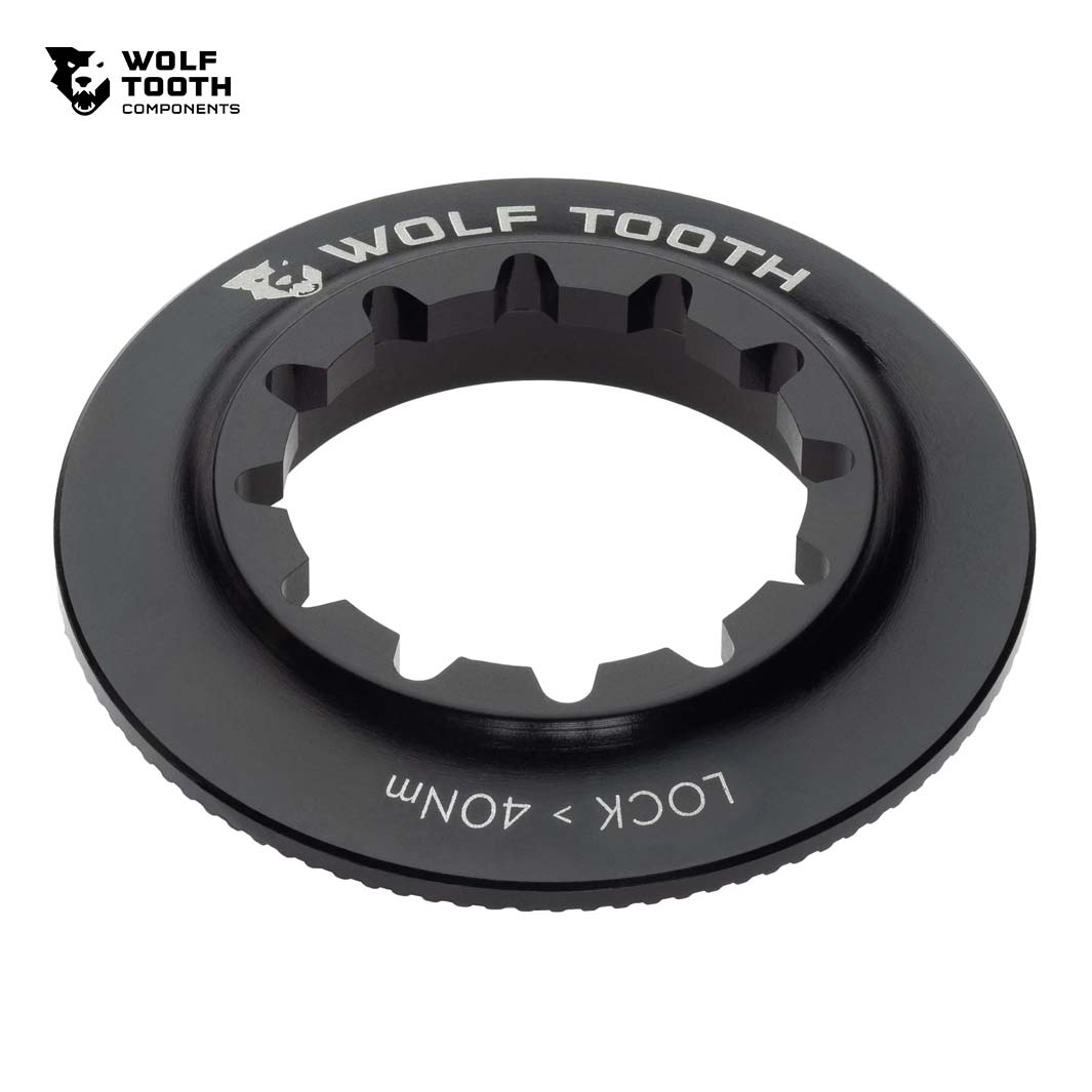 ウルフトゥース センターロックローターロックリング インターナルスプラインタイプのブラック