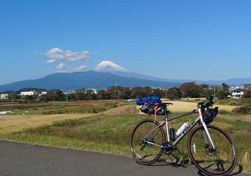 富士山を眺めながらポタリング