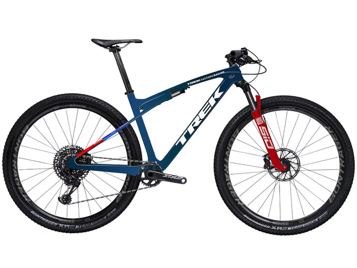 ブランド名：TREK、モデル名：Supercaliber slr 9.8 x0 axs gen2、年式：2026年、カラー：navy smoke