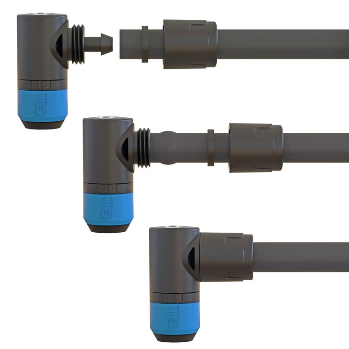 Clik 2-in-1 Right Angled Pump Head & Removeable Pump Adapter (Aluminum)ポンプヘッド