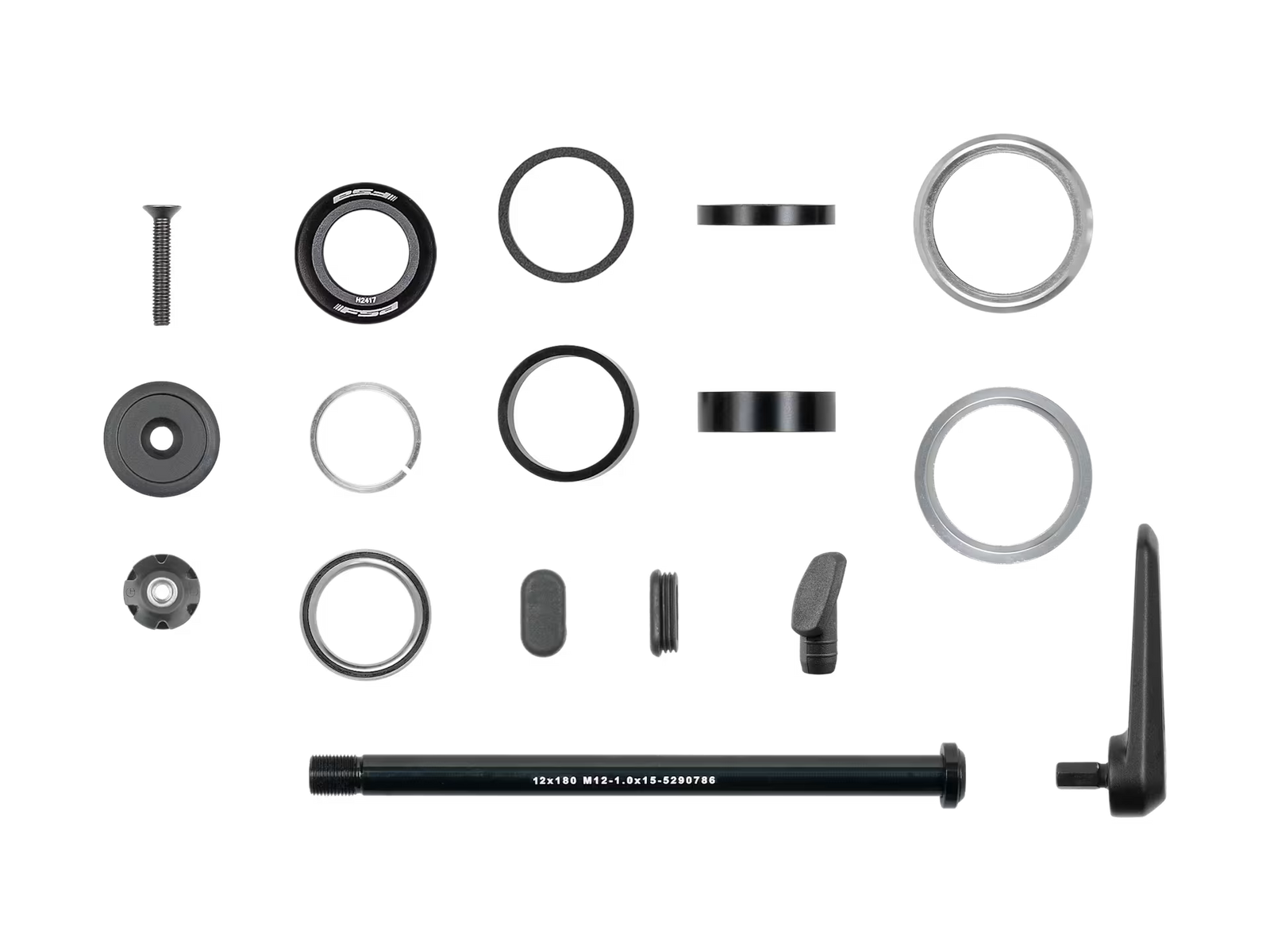 Procaliber Gen 3 フレームセットに付属するスモールパーツ類