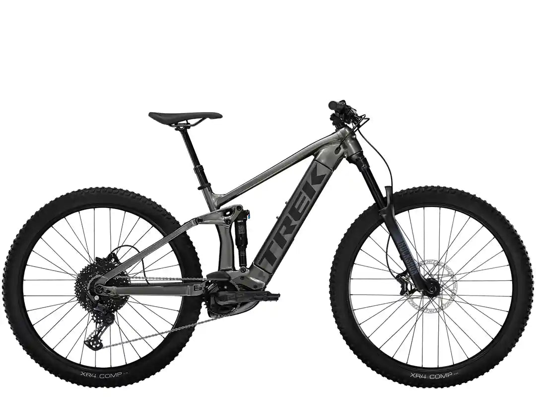 タイプ：eMTB、ブランド：トレック、モデル：Rail 5 Gen 3、カラー：Mercury、撮影箇所：真横からバイク全体