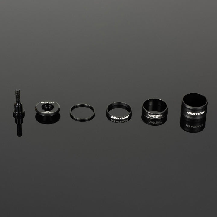 Renthal Top Cap and Spacer Kit（レンサル トップキャップ・スペーサー キット）ブラックバージョン