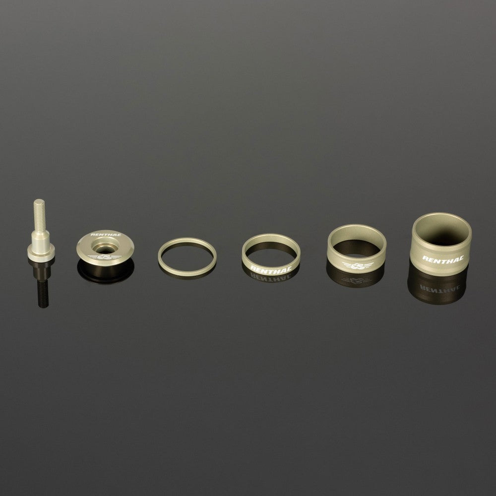 Renthal Top Cap and Spacer Kit（レンサル トップキャップ・スペーサー キット）ゴールドバージョン