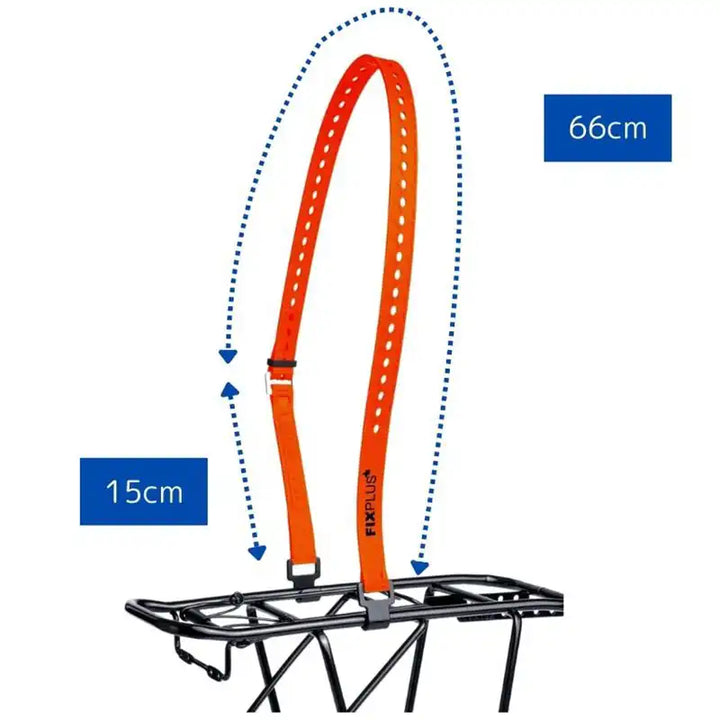 メーカー：Fixplus 商品名：ラックパックストラップ　66㎝と15㎝の長さ説明