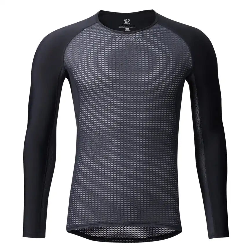PEARL iZUMi 110 コールドシェイドロングスリーブ　カラー：Black 前面