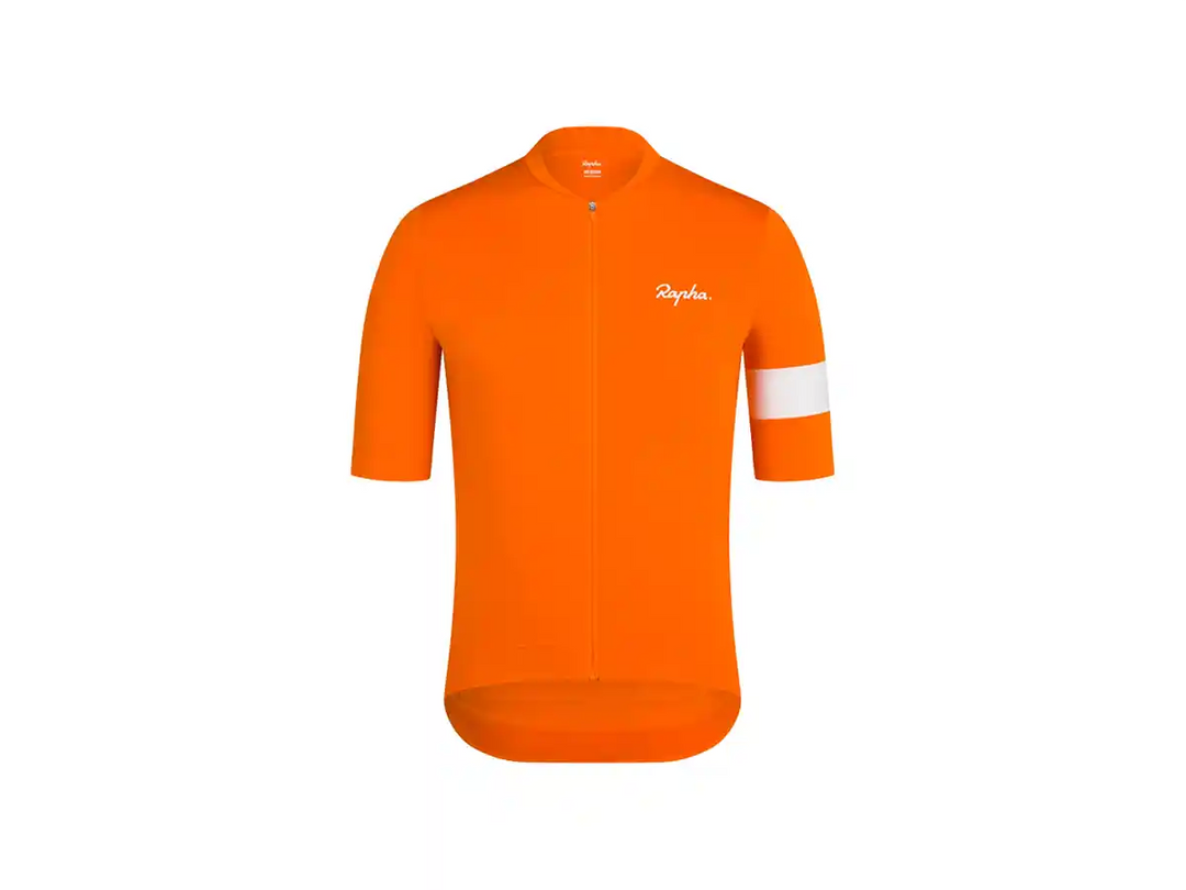 Rapha Core Cycling Jersey（ラファ コア サイクリング ジャージ）オレンジホワイト前側