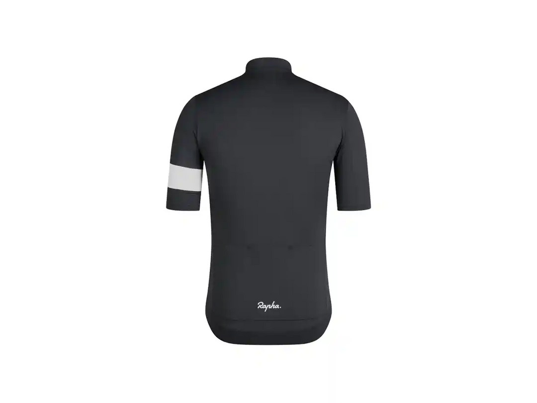 Rapha Core Lightweightサイクリングジャージ　ブラックホワイトの後ろ側