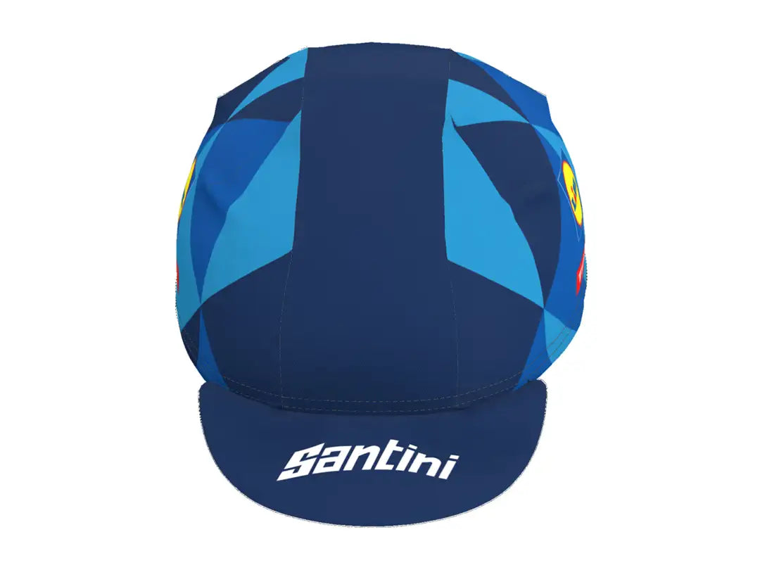 Santini Lidl-Trek Team Replica Cycling Cap ツバの上にSntiniの文字