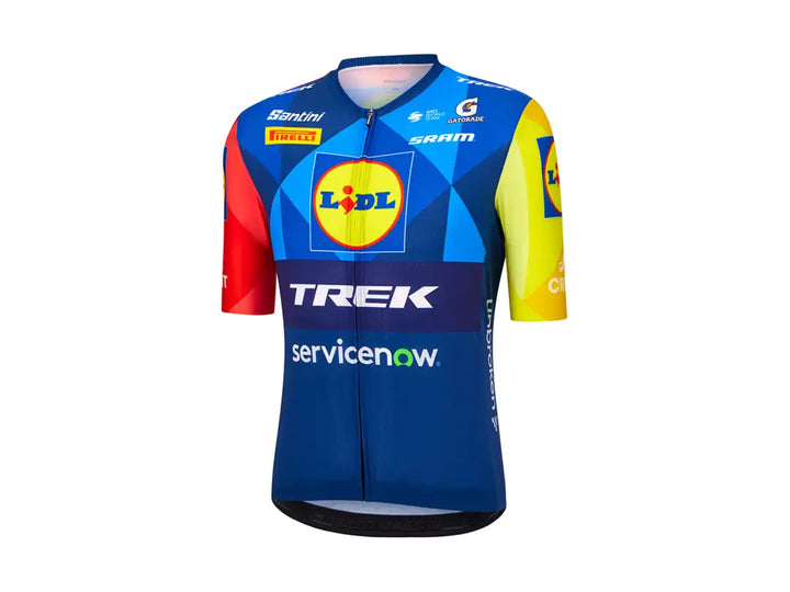 Santini Lidl-Trek Replica Race Jersey 2026 斜め前からのデザイン