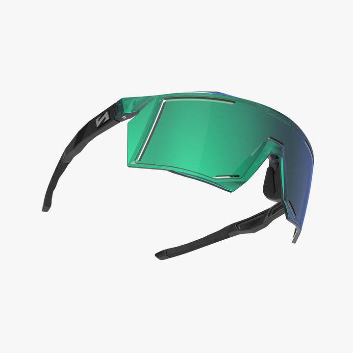 SCICON SPORTS アイウェアAEROSTORM カラー：マルチミラーグリーン　斜め前下から