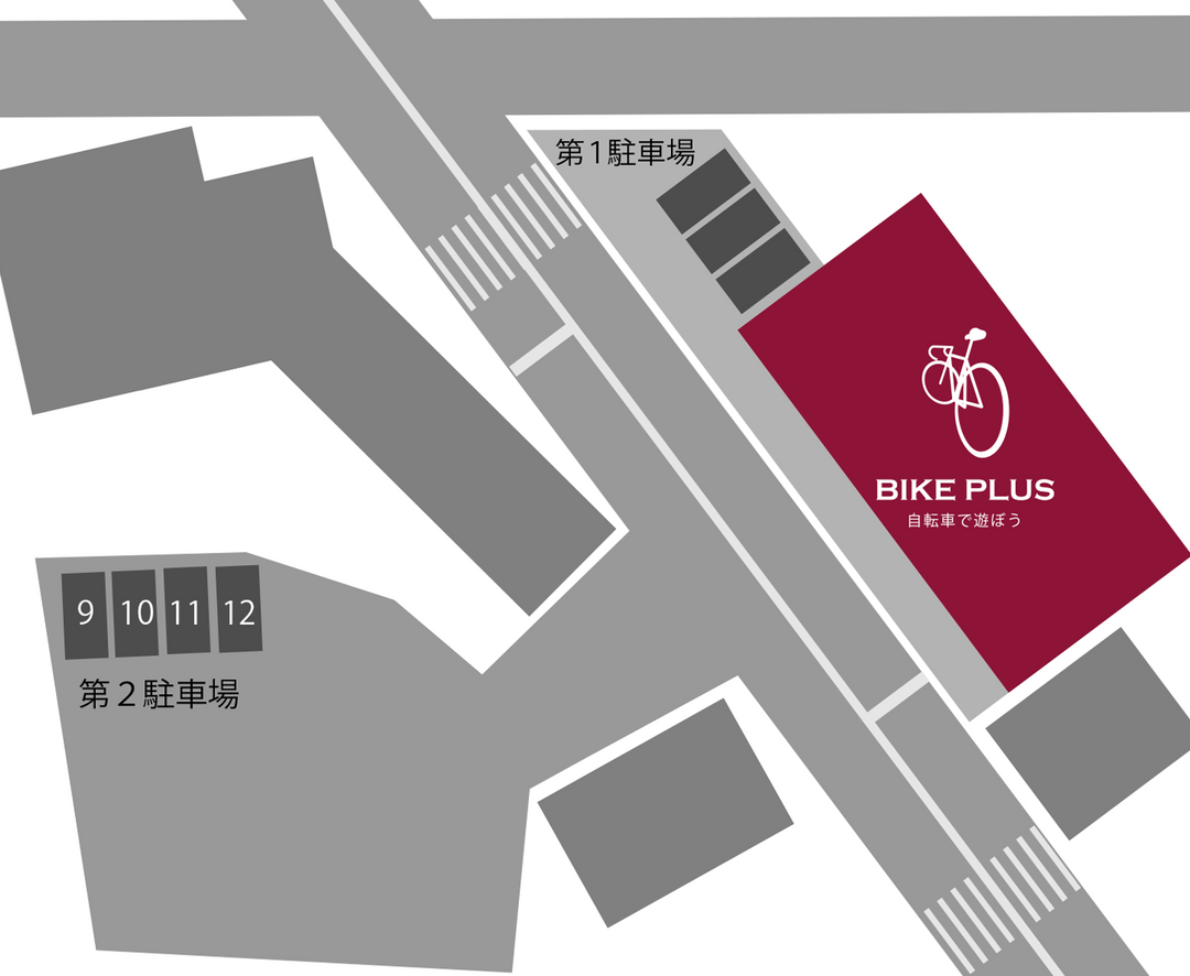 バイクプラス戸田彩湖店の駐車場マップ