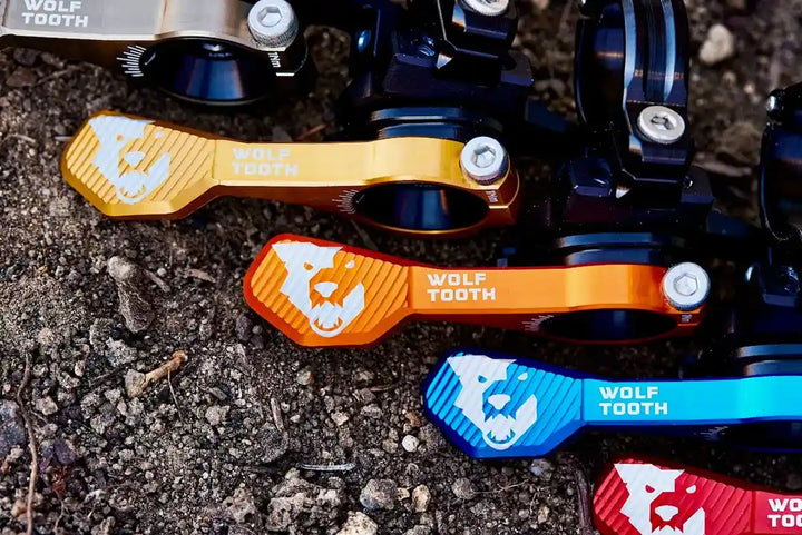 Wolf tooth ReMote Pro 22.2 Handlebar Clamp （ウルフトゥース リモート プロ22.2ハンドルバークランプ）いろいろなカラーを並べて撮影