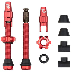 Wolf Tooth Tubeless Valve Stem Kit 44mm for Clik Valve （ウルフトゥース チューブレスバルブ クリックバルブ 44mm）レッド