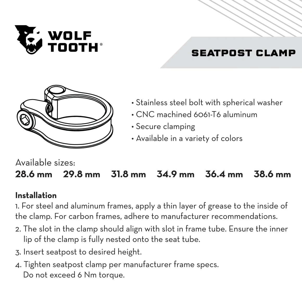 Wolf Tooth Seatpost Clamp（ウルフトゥース シートポストクランプ） – バイクプラス