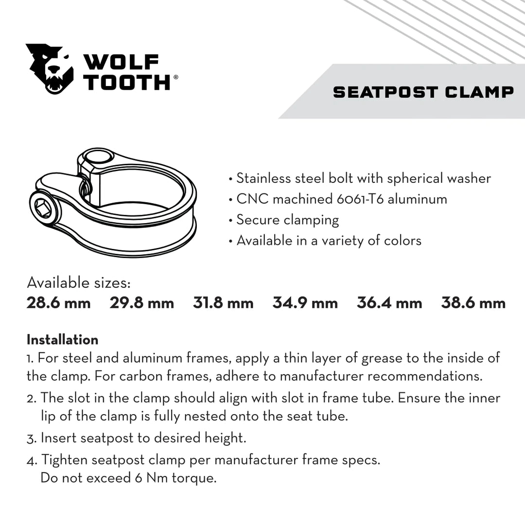 Wolf Tooth Seatpost Clamp（ウルフトゥース シートポストクランプ）